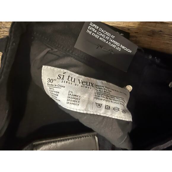 Si Tu Veux Brutini 23 Jean Jet Black Size 30 - Picture 4 of 6